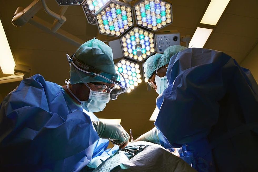 Doctors carrying out an operation