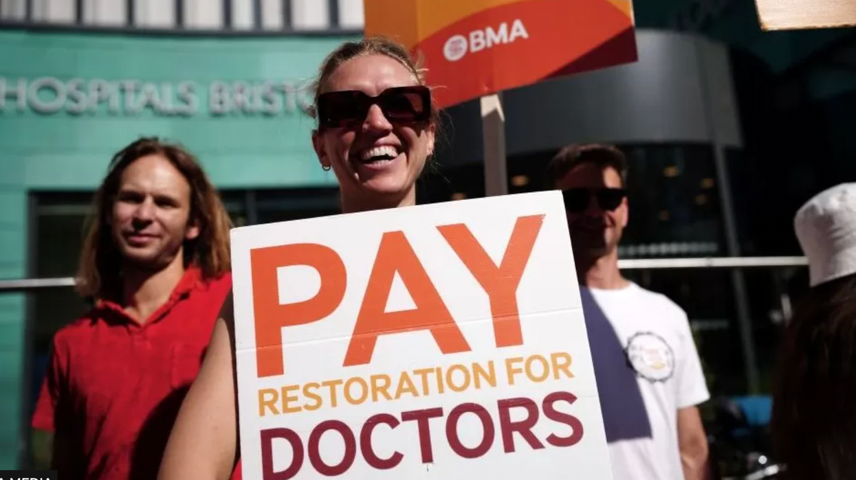 Doctors protesting
