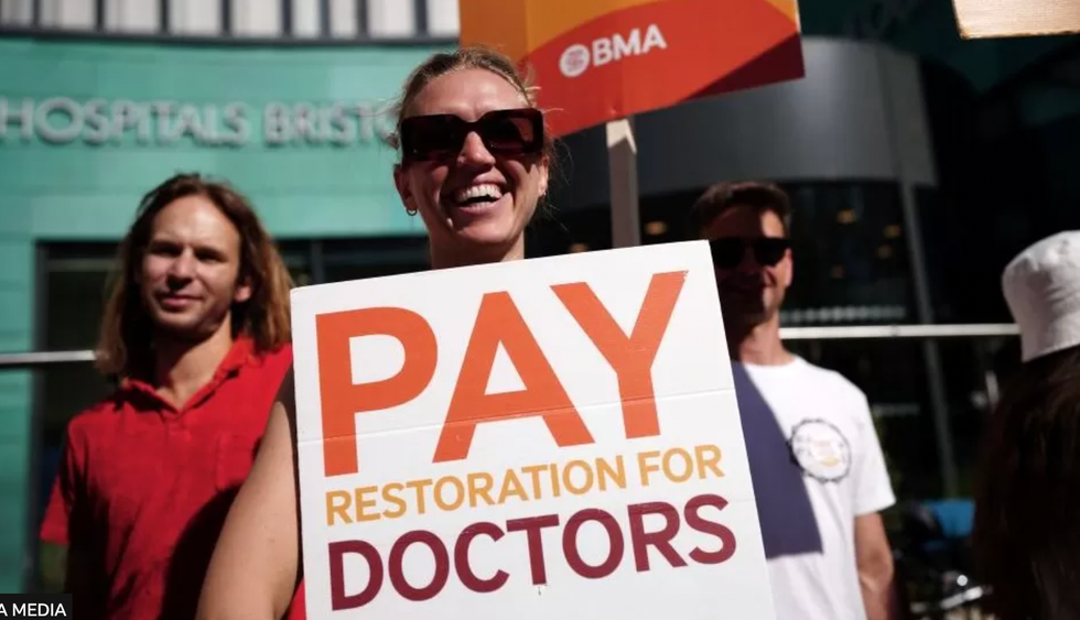 Doctors protesting