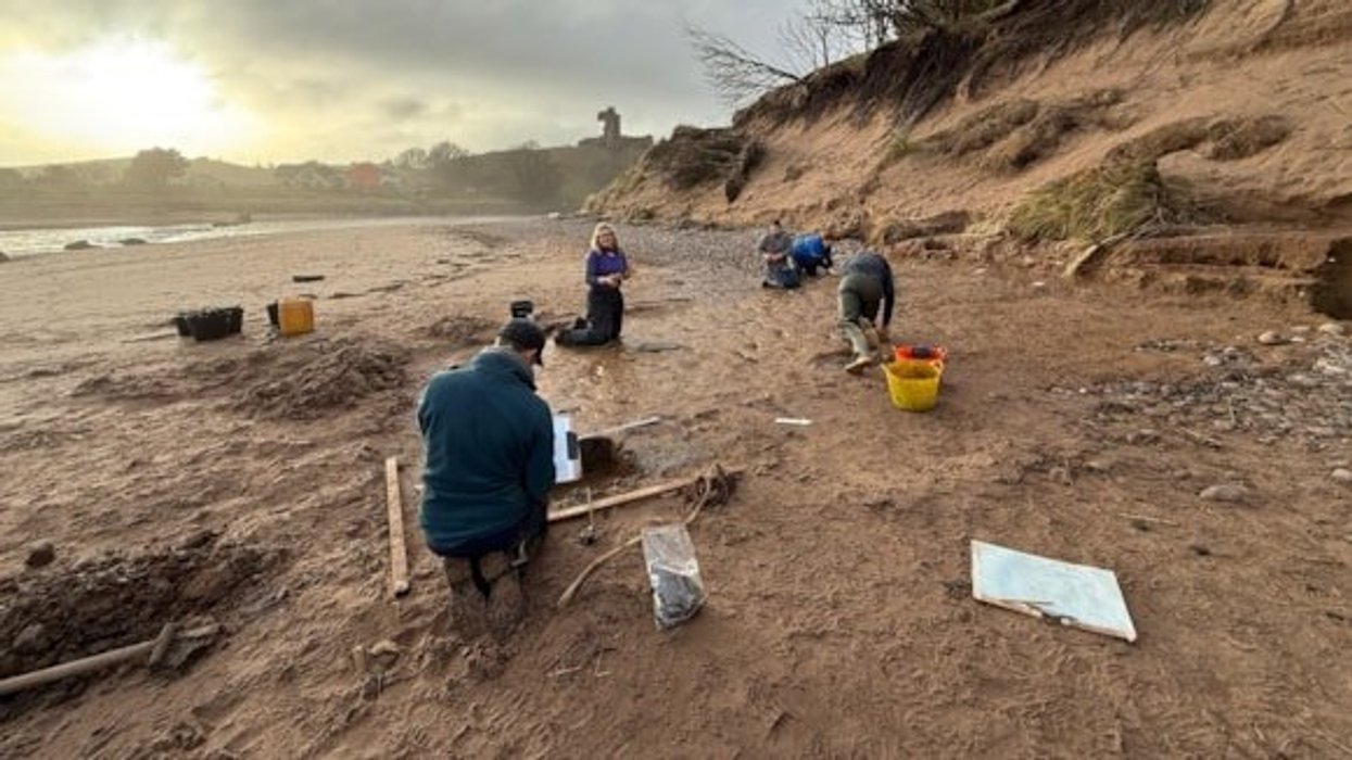 Dogwalkers find 2000-year-old footprints uncovered by storms