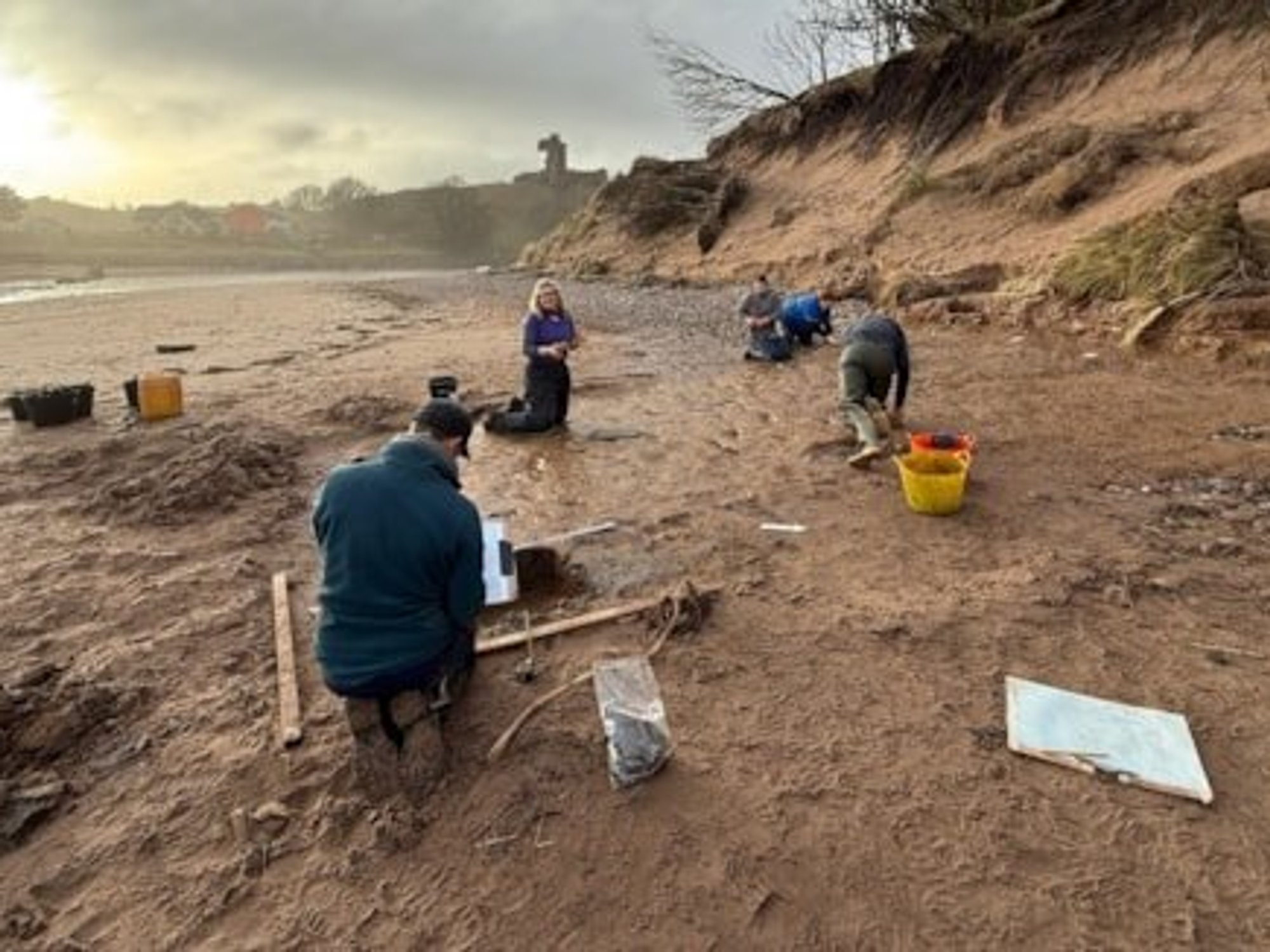 Dogwalkers find 2000-year-old footprints uncovered by storms