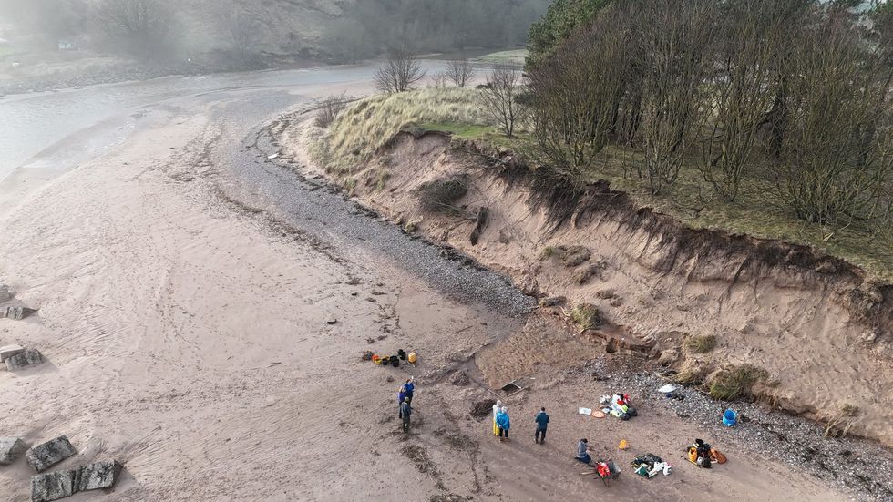 Dogwalkers find 2000-year-old footprints uncovered by storms