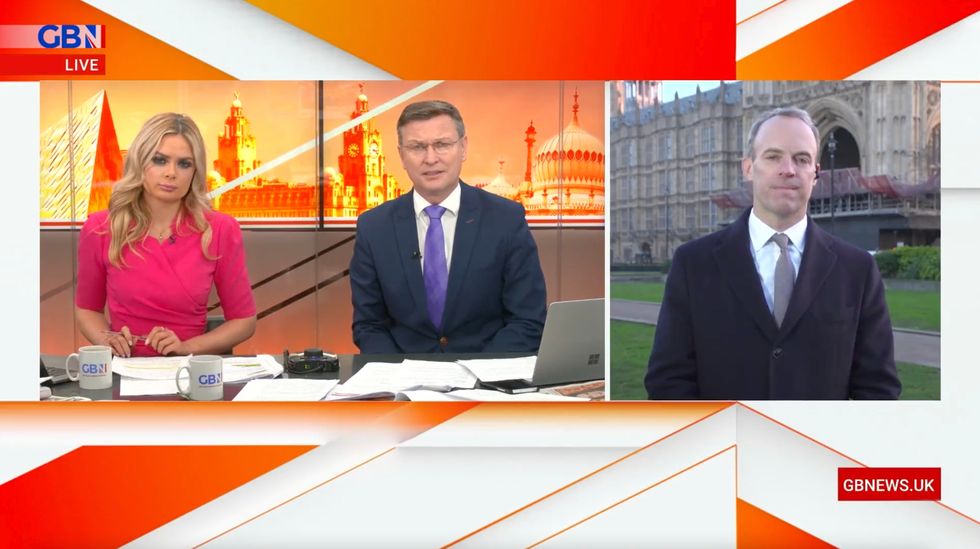 Dominic Raab joined Stephen and Ellie on GB News.