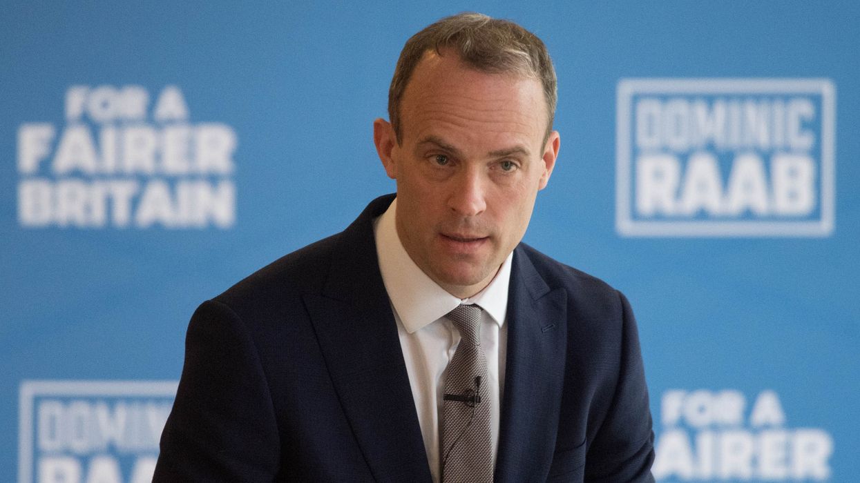 Dominic Raab launching his unsuccessful Tory leadership bid in 2019