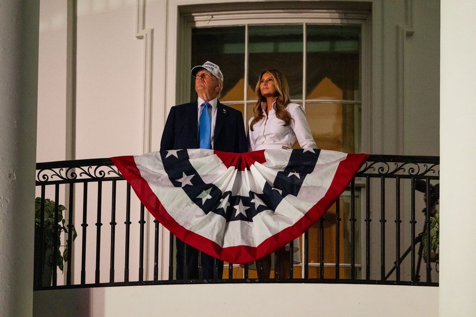 Donald and Melania Trump White House July 4th