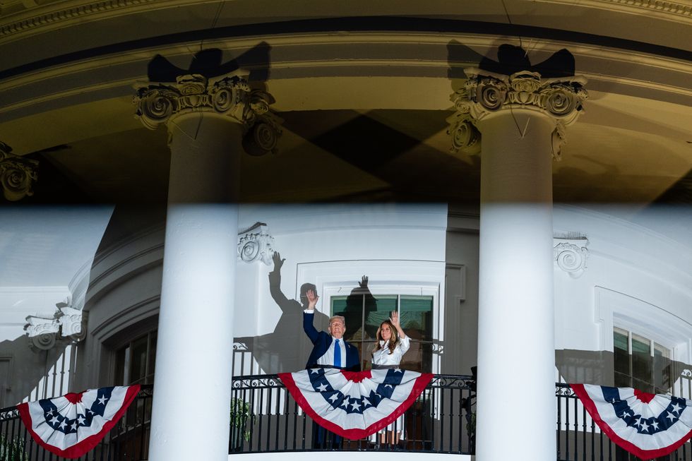 Donald and Melania Trump White House July 4th