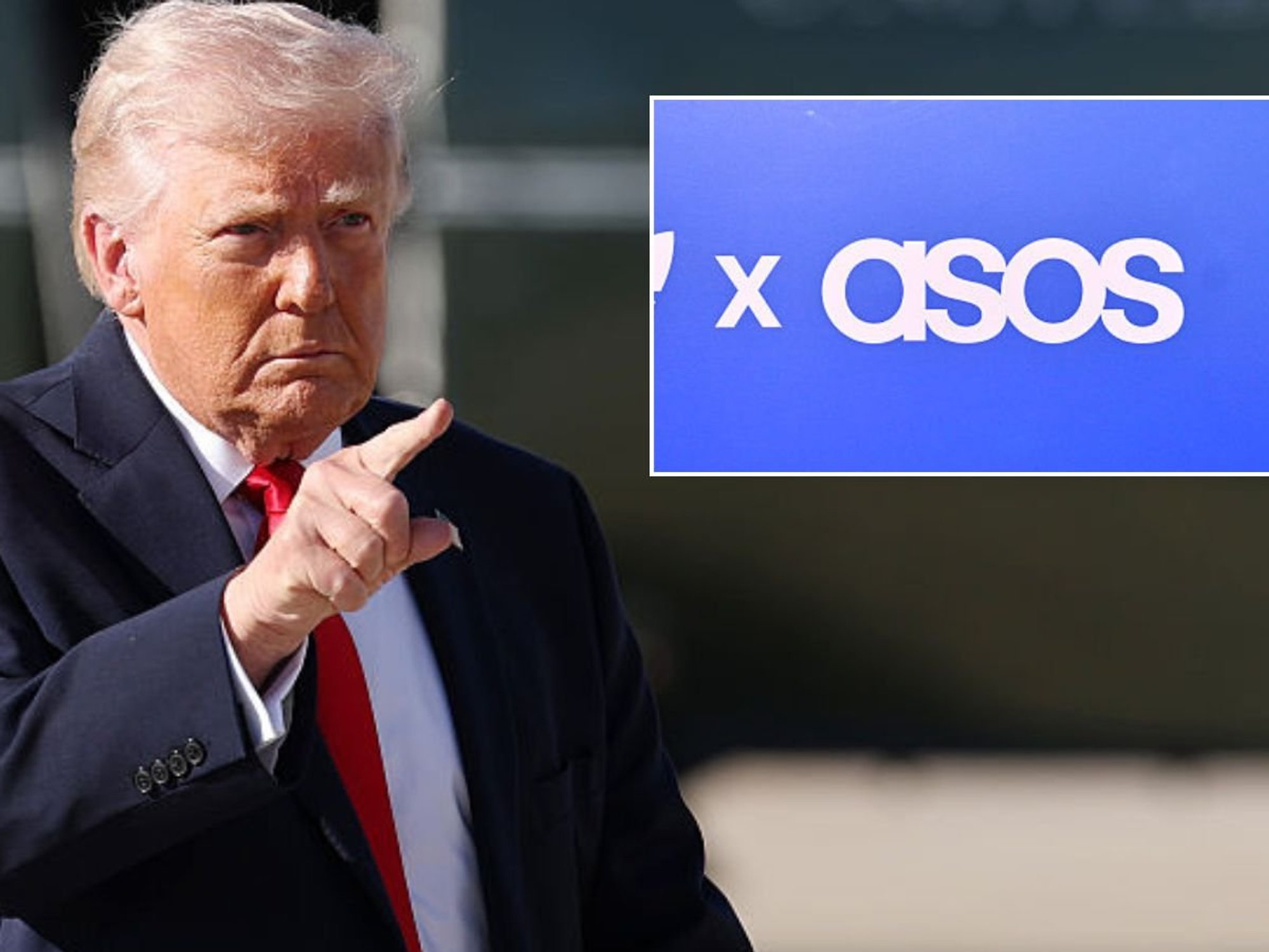 Donald Trump and Asos logo