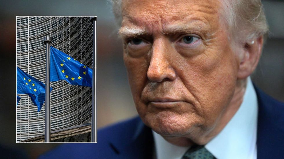 Donald Trump and EU flag