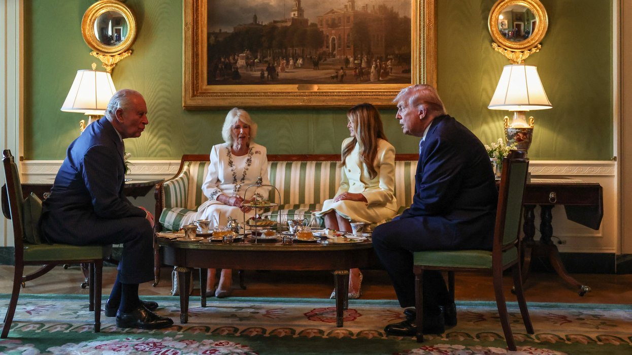 Donald Trump and first lady Melania Trump host Britain's King Charles and Queen Camilla for afternoon tea