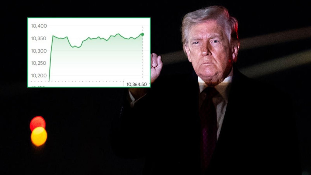 Donald Trump and Ftse 100 graph