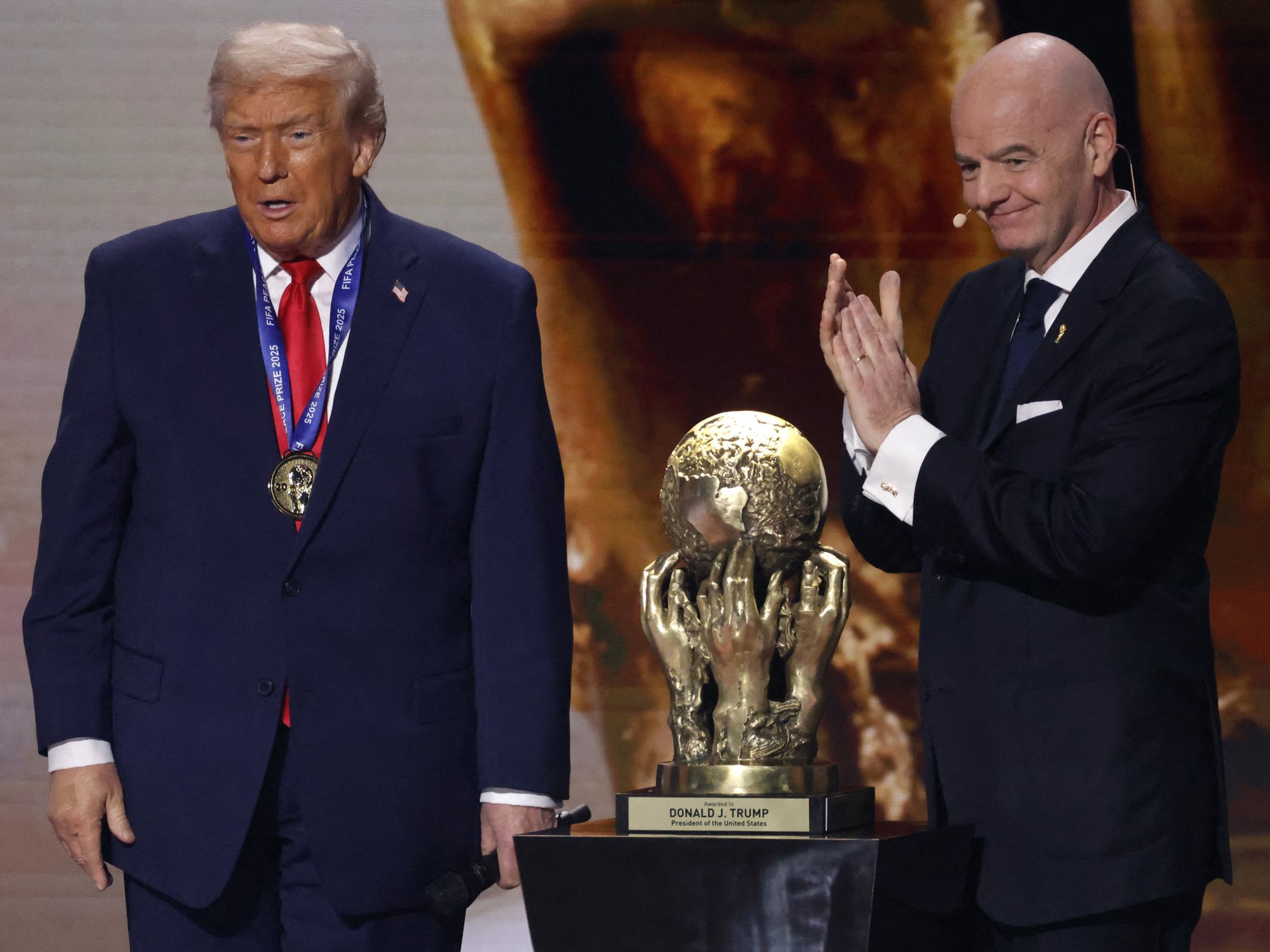 Donald Trump and Gianni Infantino