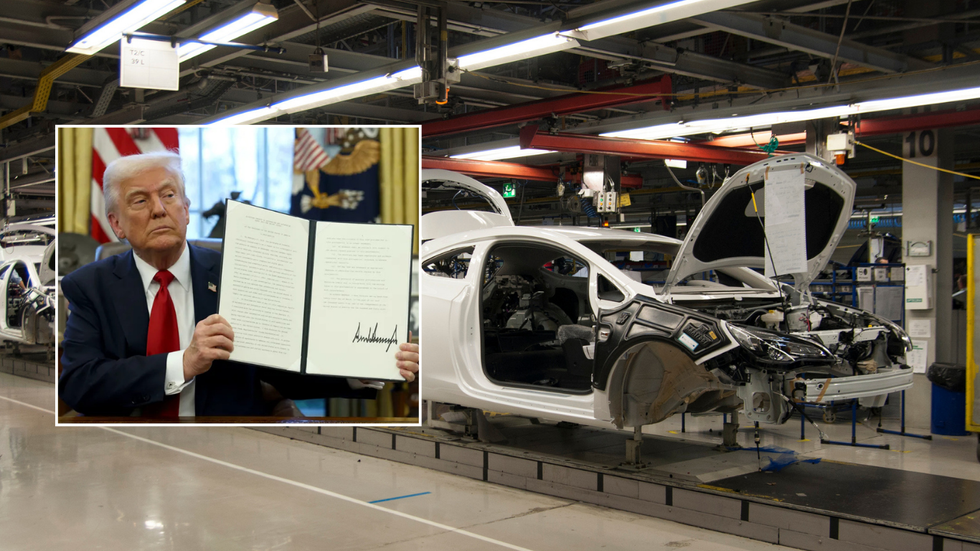 Donald Trump and GM manufacturing plant