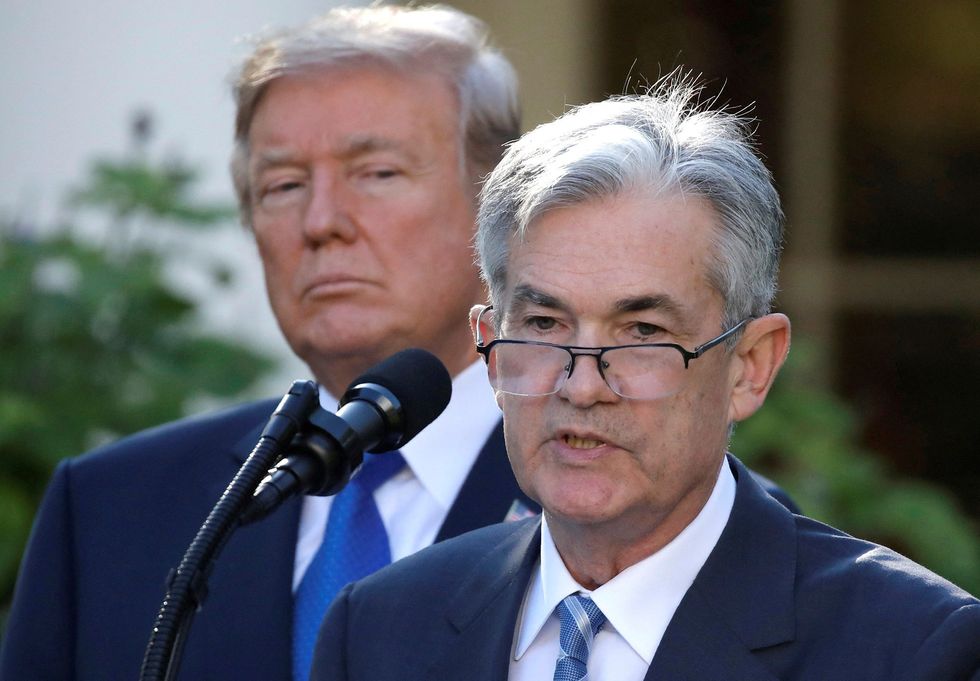 Donald Trump and Jerome Powell
