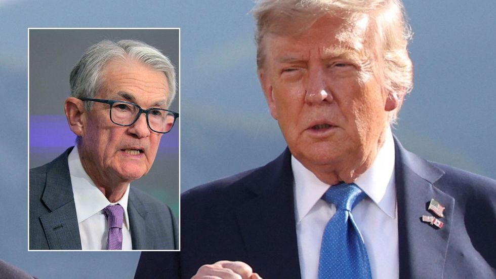 Donald Trump and Jerome Powell