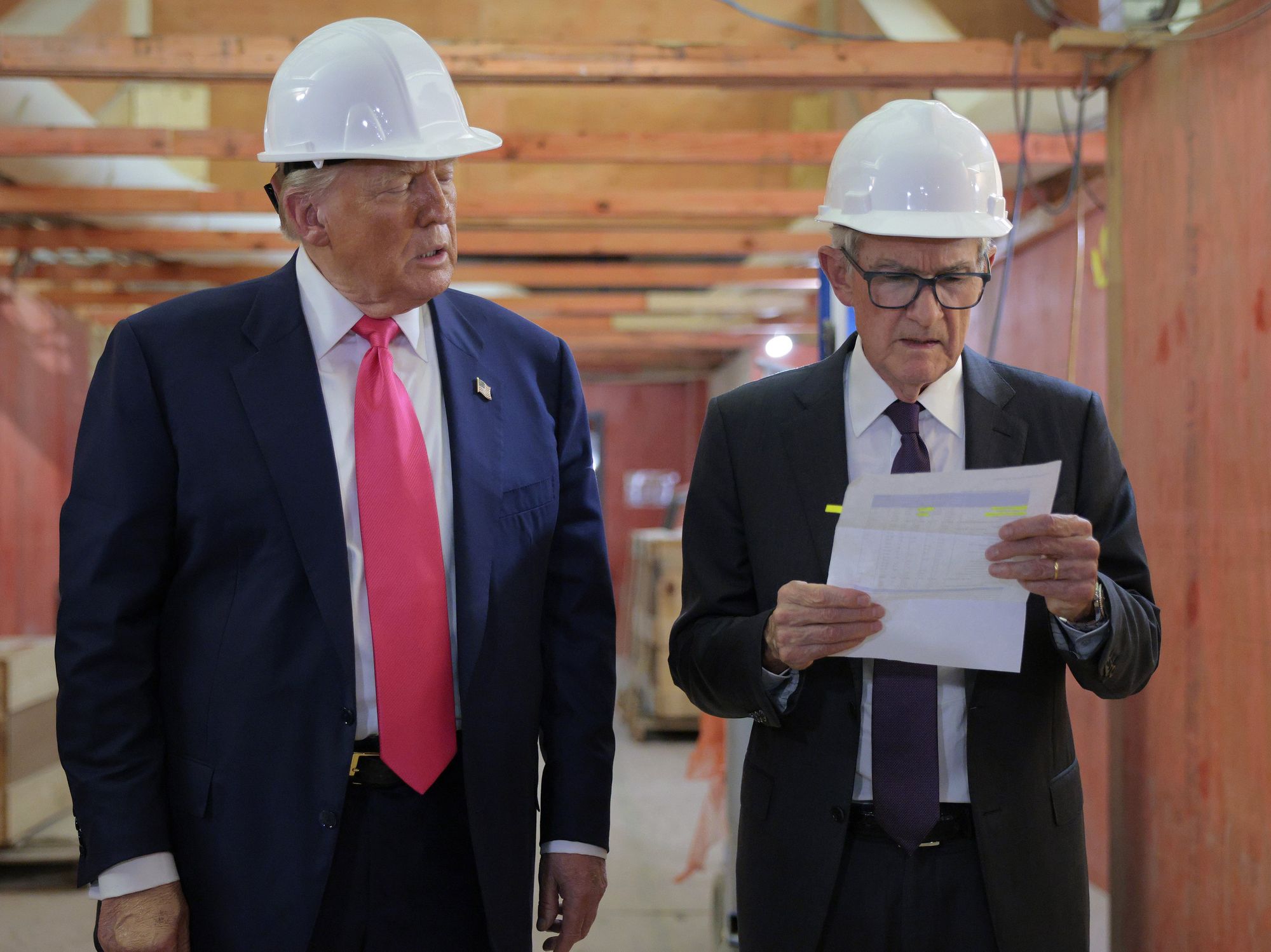 Donald Trump and Jerome Powell