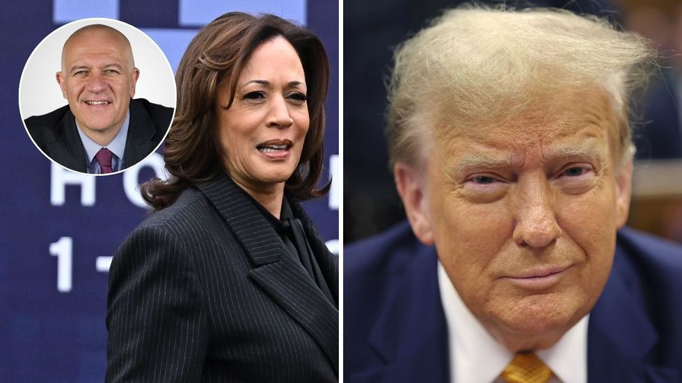 Donald Trump and Kamala Harris and Bill Rammell in pictures