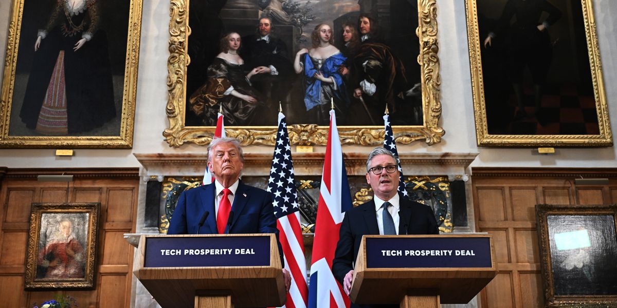 NextImg:WATCH IN FULL: Donald Trump and Keir Starmer deliver press conference after signing tech deal