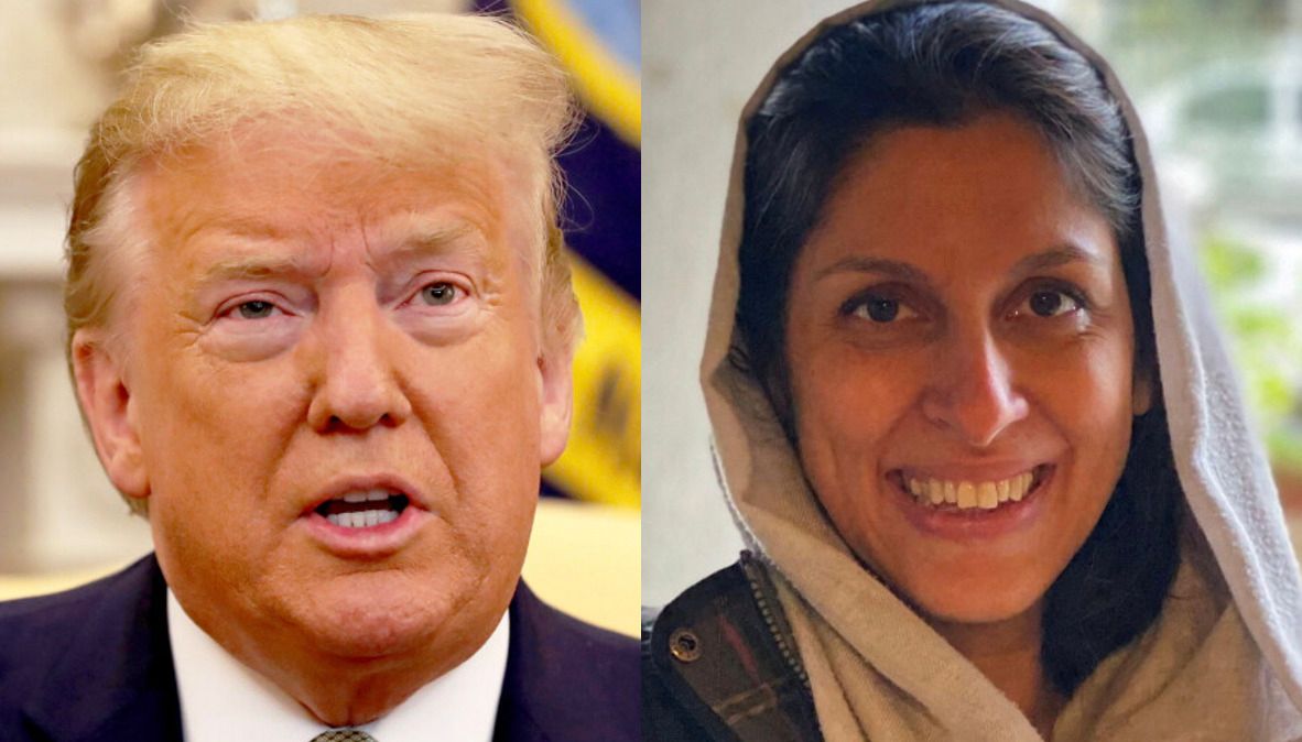 Donald Trump and Nazanin Zaghari-Ratcliffe