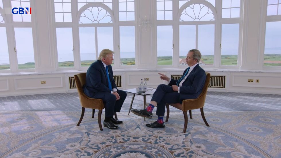 Donald Trump and Nigel Farage at Turnberry Golf Resort