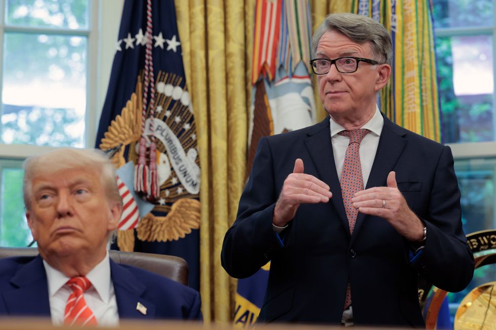 Donald Trump and Peter Mandelson