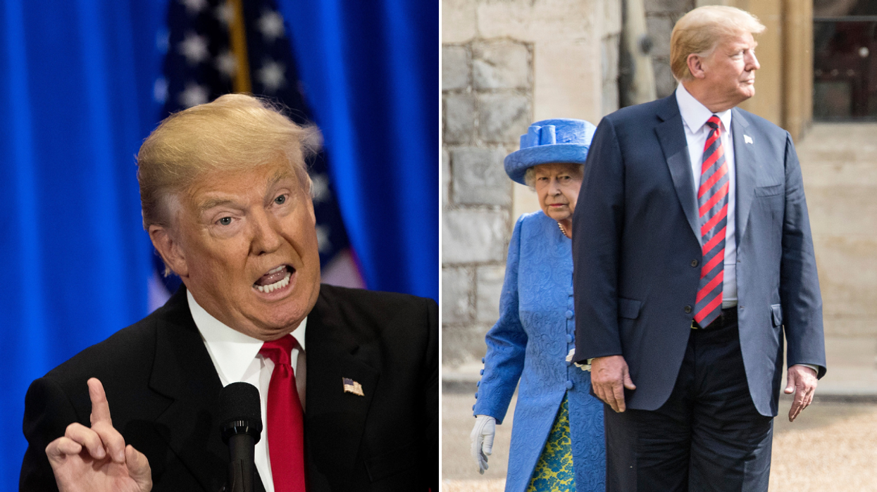 Donald Trump and Queen Elizabeth II