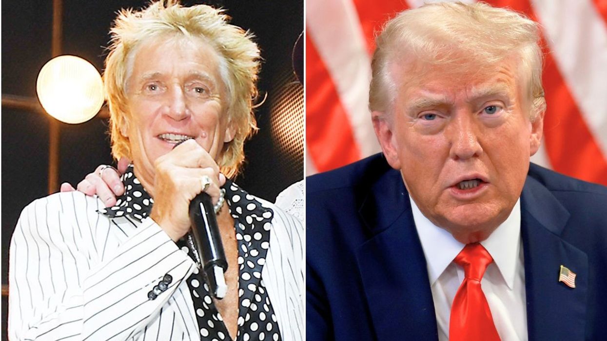 Donald Trump and Rod Stewart
