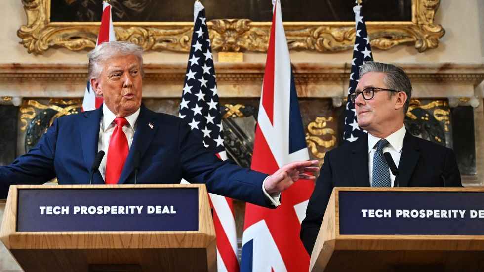 Donald Trump a Sir Keir Starmer