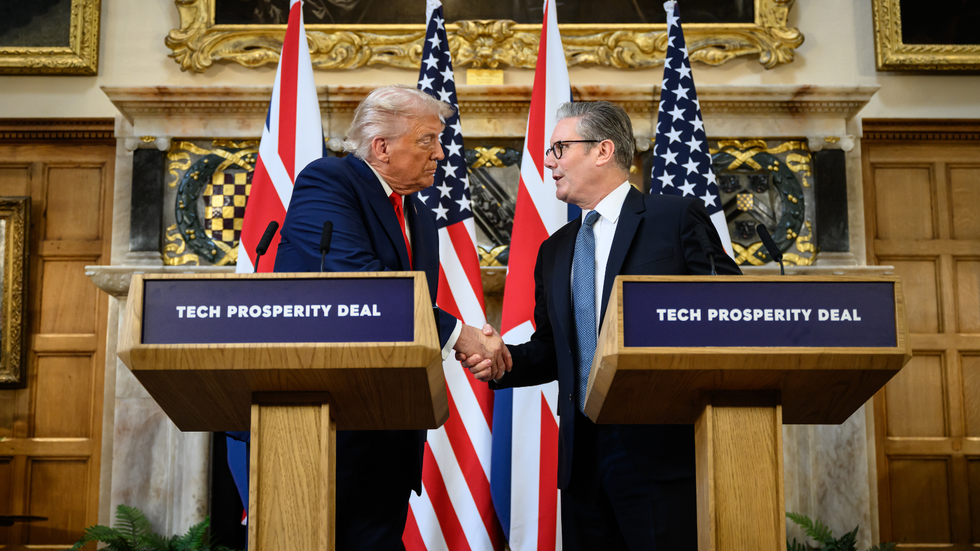 Donald Trump a Sir Keir Starmer