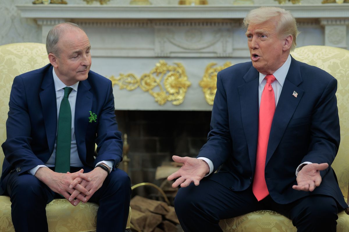Donald Trump and Taoiseach Michael Martin