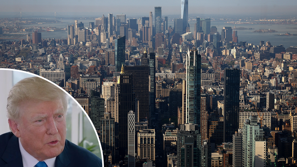 Donald Trump and the New York skyline