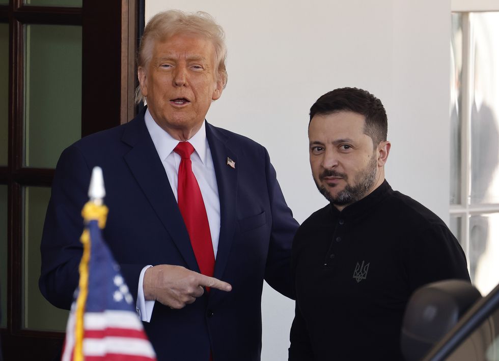 Donald Trump and Volodymyr Zelensky