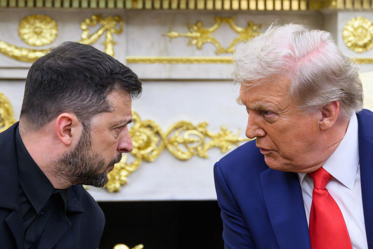 Donald Trump and Volodymyr Zelensky