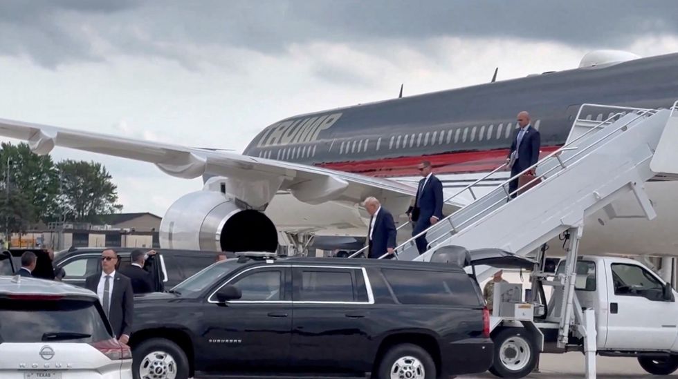 Donald Trump arrives at the RNC in Wisconsin