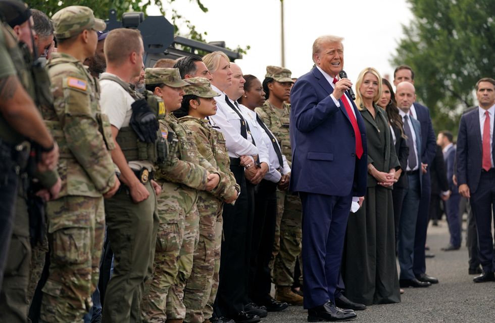 Donald Trump at US Park Police HQ