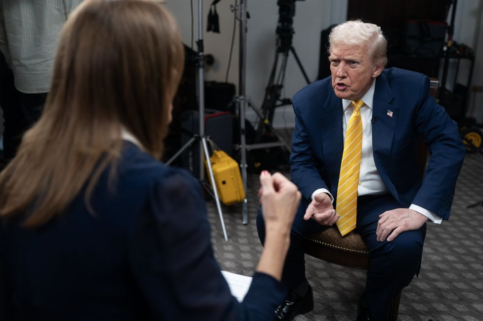 Donald Trump being interviewed by Bev Turner