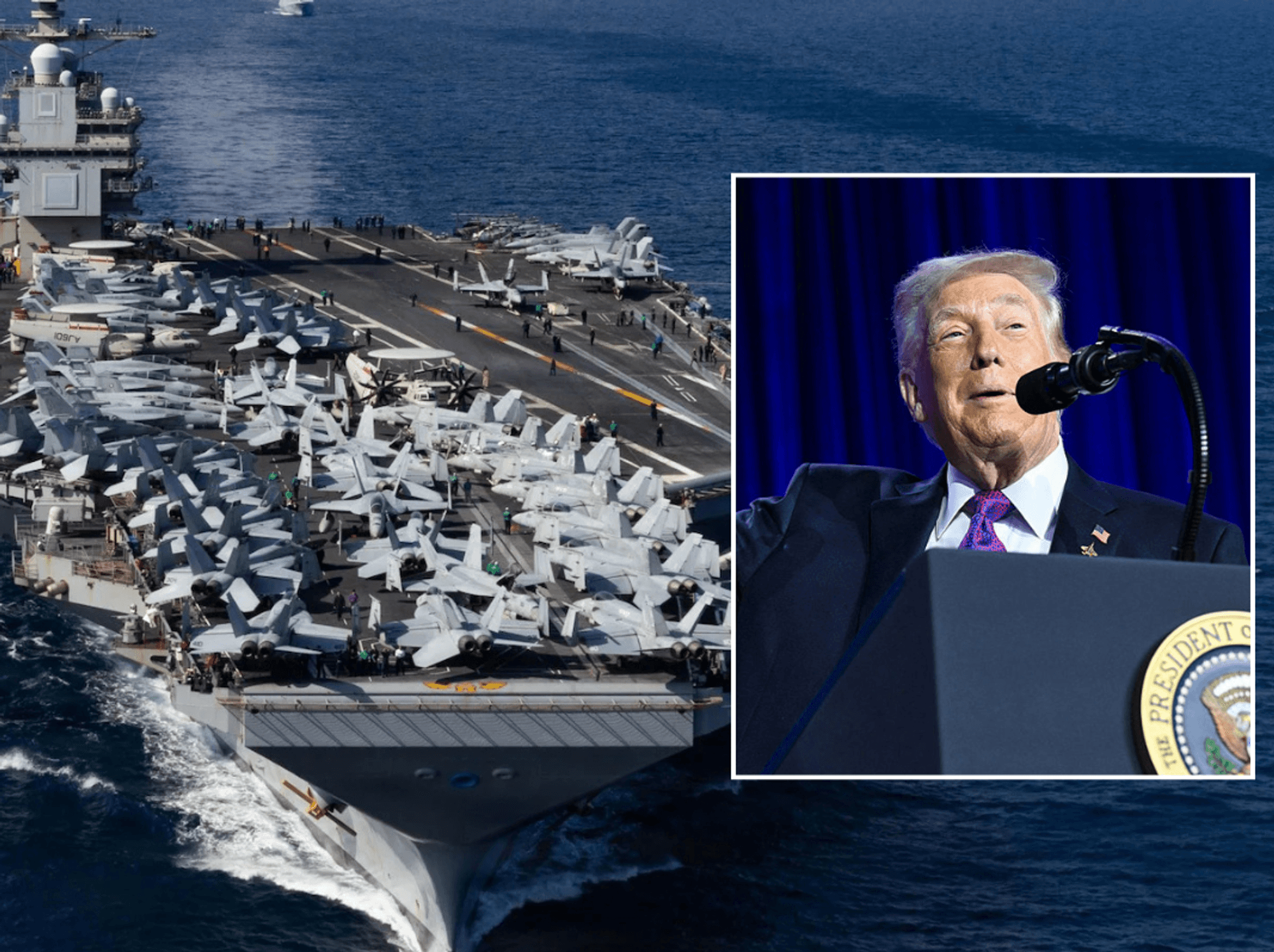 Donald Trump deploys aircraft carrier