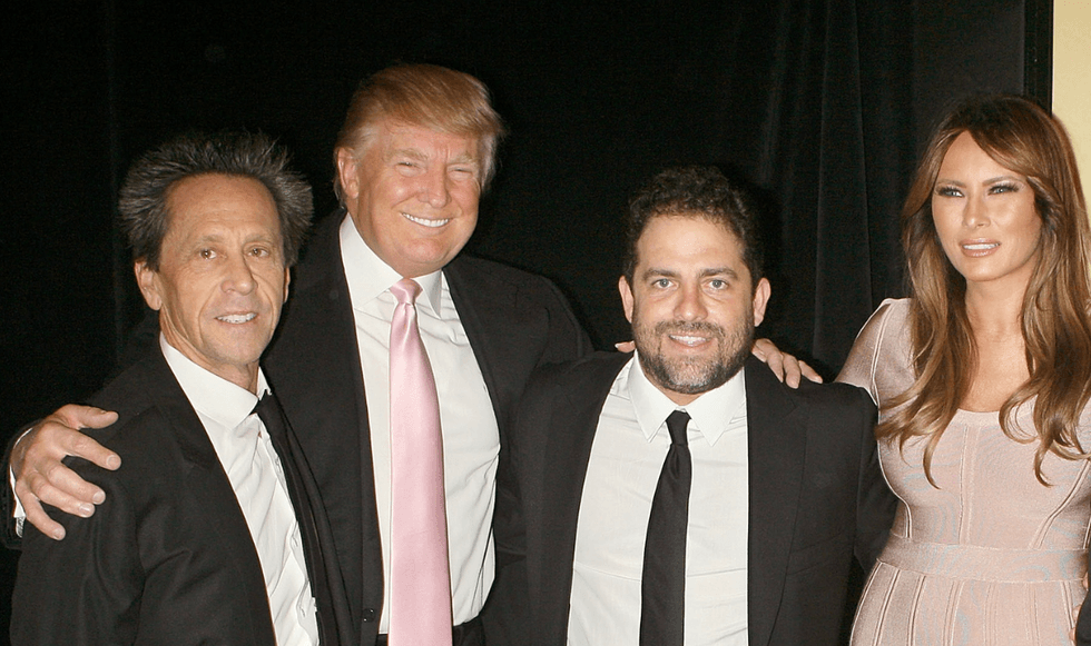 Donald Trump, Director Brett Ratner, and Melania Trump