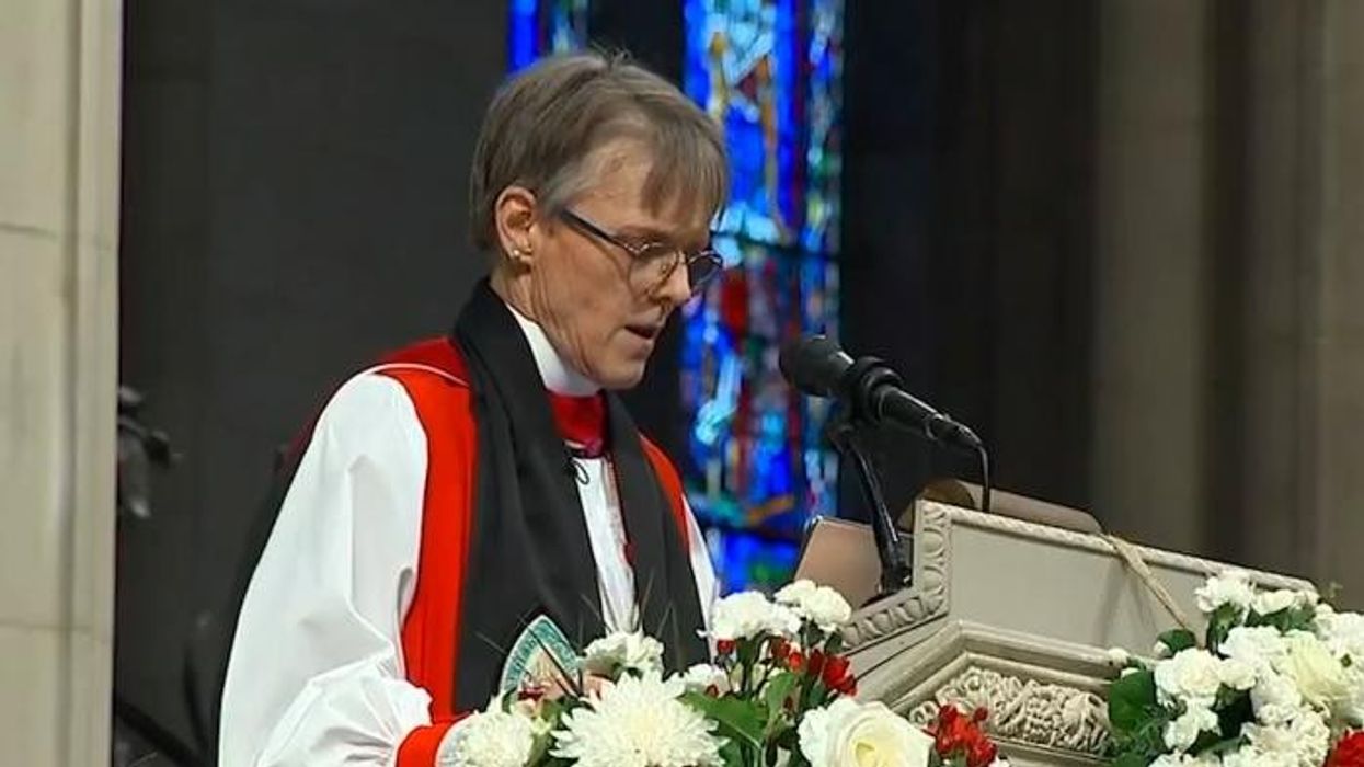 Watch moment Donald Trump is told to ‘have mercy’ on trans people and migrants by woke bishop in toe-curling lecture