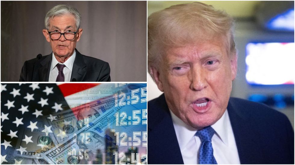 Donald Trump, Fed chair Jerome Powell and US economy