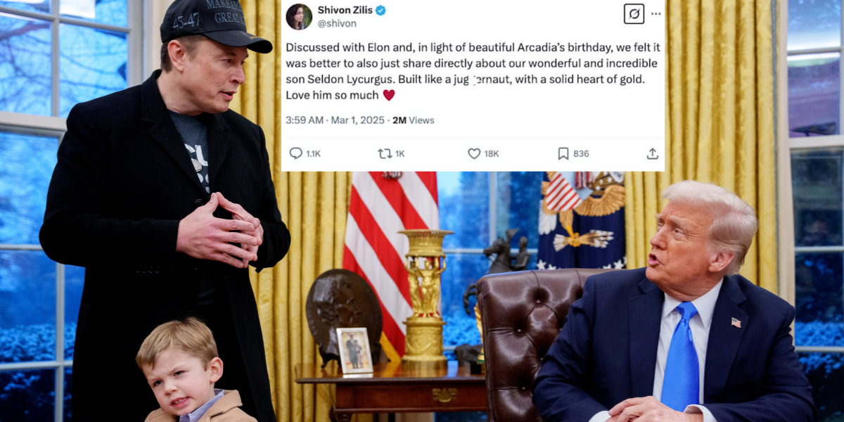 NextImg:Elon Musk announces birth of 14th child just days after maga influencer claimed she had a child with Doge chief