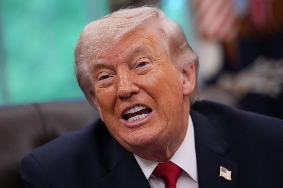 Donald Trump has been accused of acting like a dictator after the statue was erected