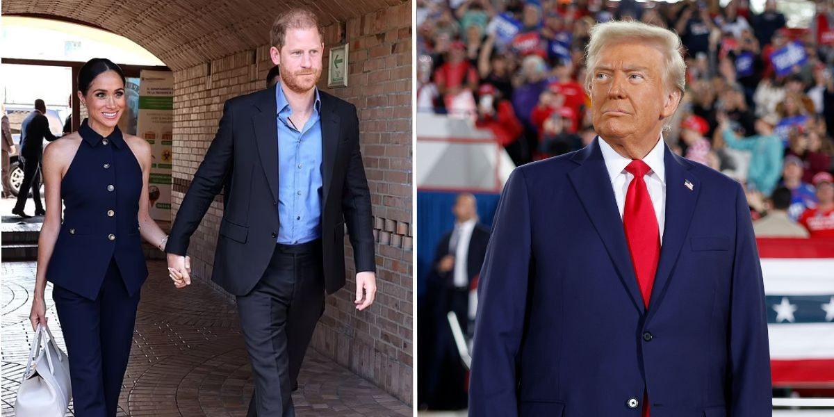 NextImg:Donald Trump vows not to deport Prince Harry from the US as President hits out at Meghan Markle