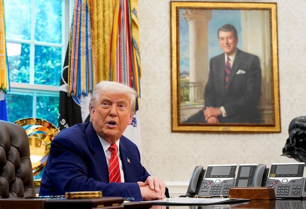 Donald Trump in the Oval Office