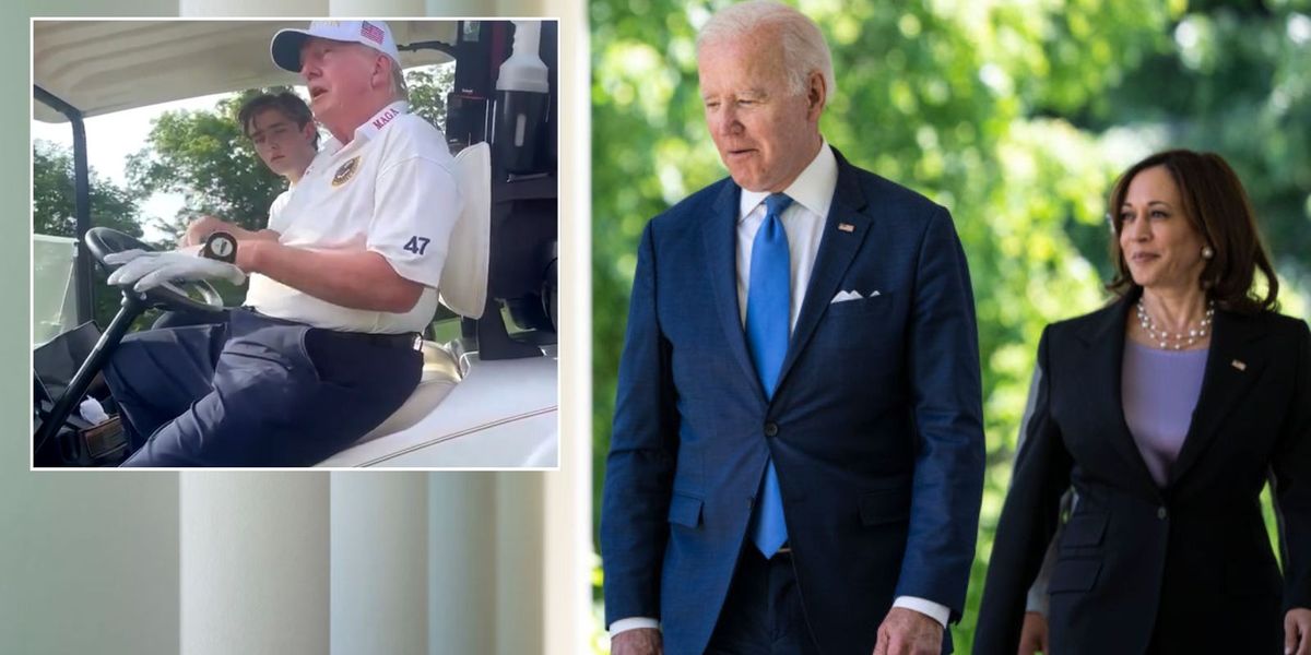 NextImg:Trump claims he beat Biden who is 'QUITTING the race' and launches attacks on 'pathetic' Kamala Harris