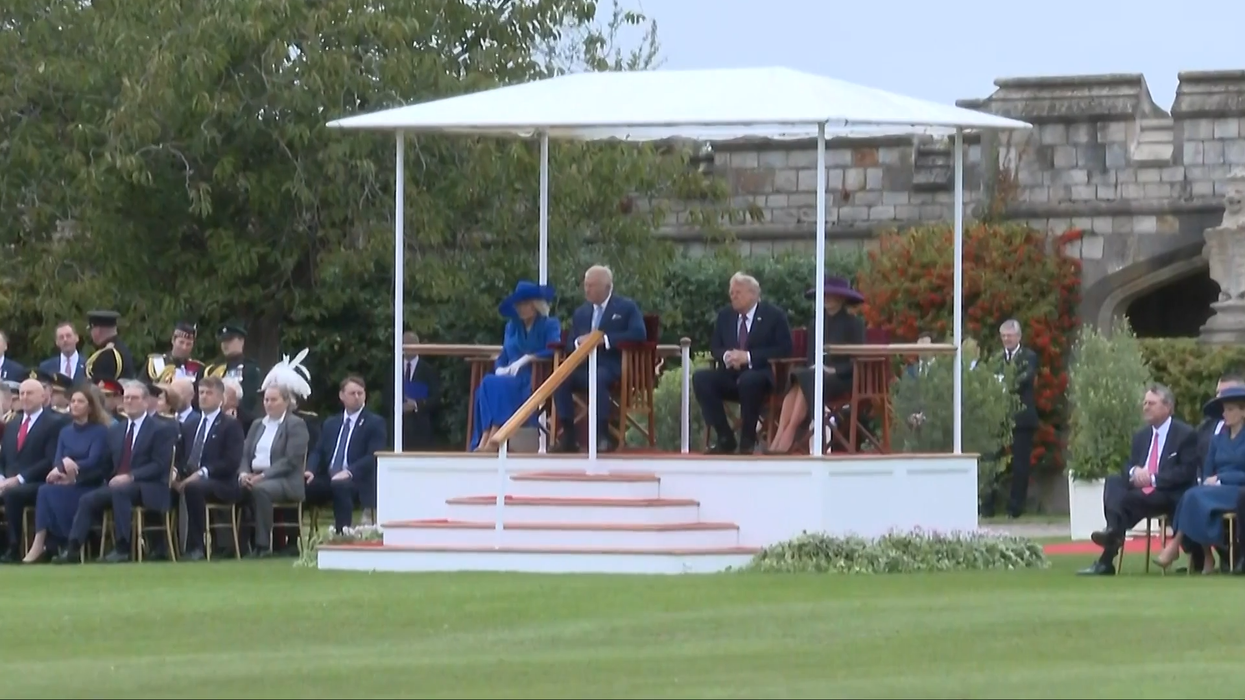 Donald Trump joins the King and Queen