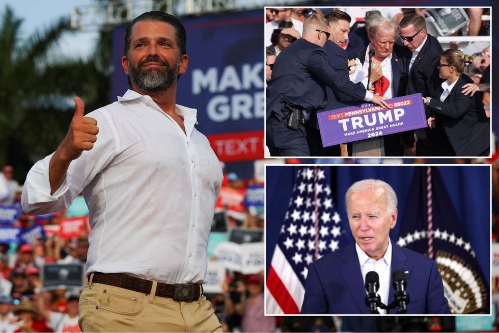 Donald Trump Jr lashes out at 'piece of s**t' Democrat as he blasts liberal elite for attempted assassination