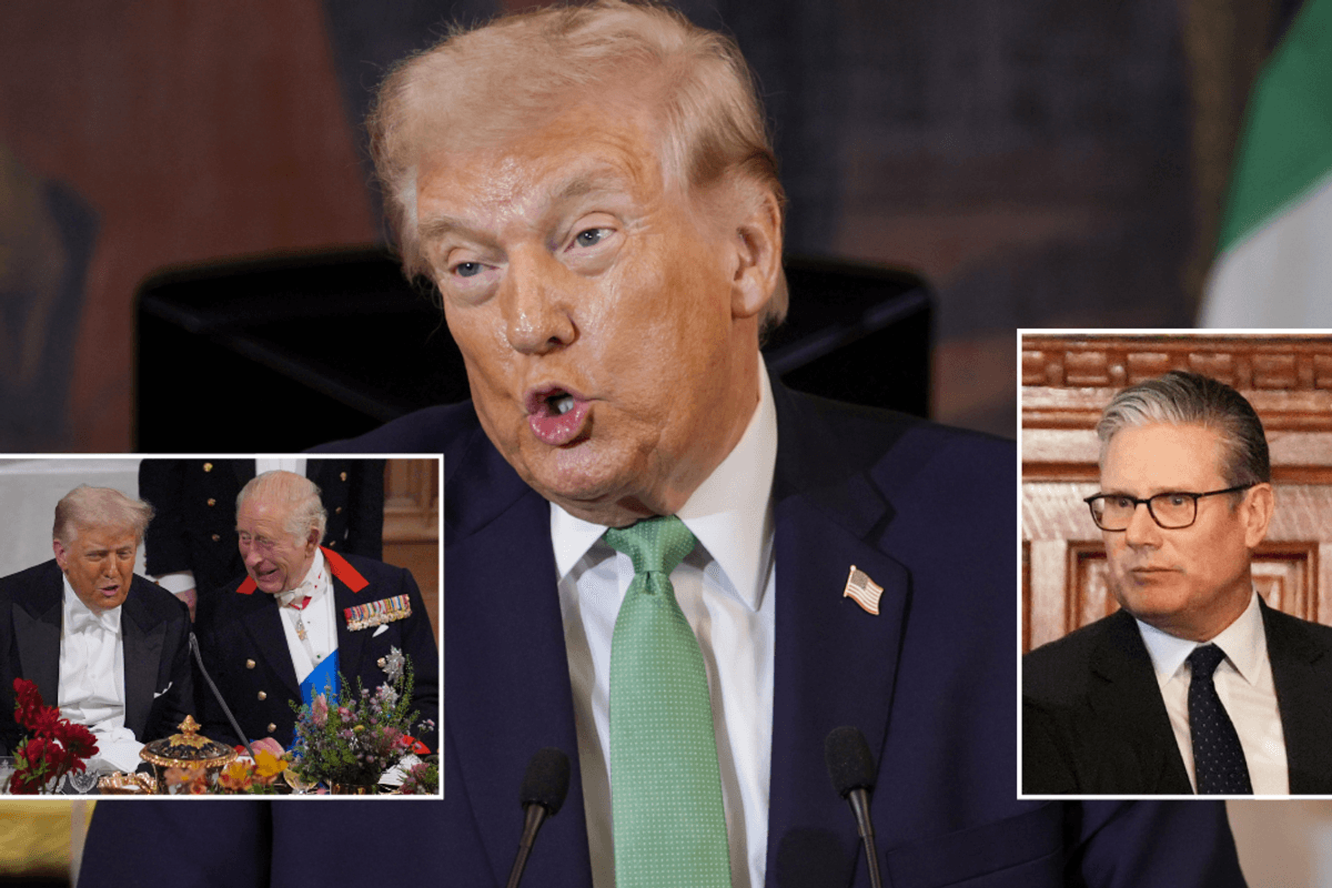 Donald Trump, King and Keir Starmer