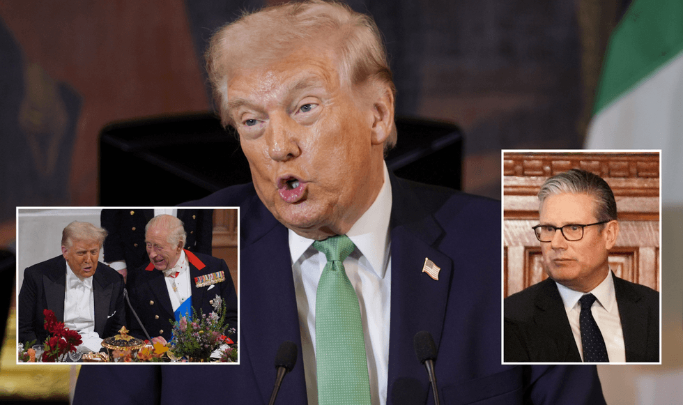 Donald Trump, King and Keir Starmer