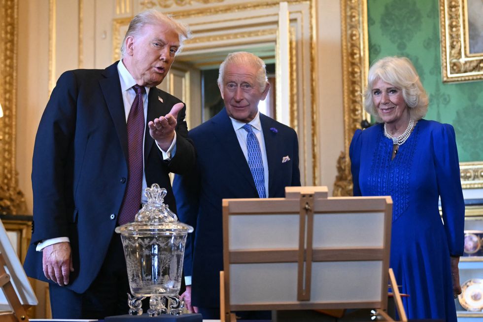 Donald Trump, King Charles and Queen Camilla