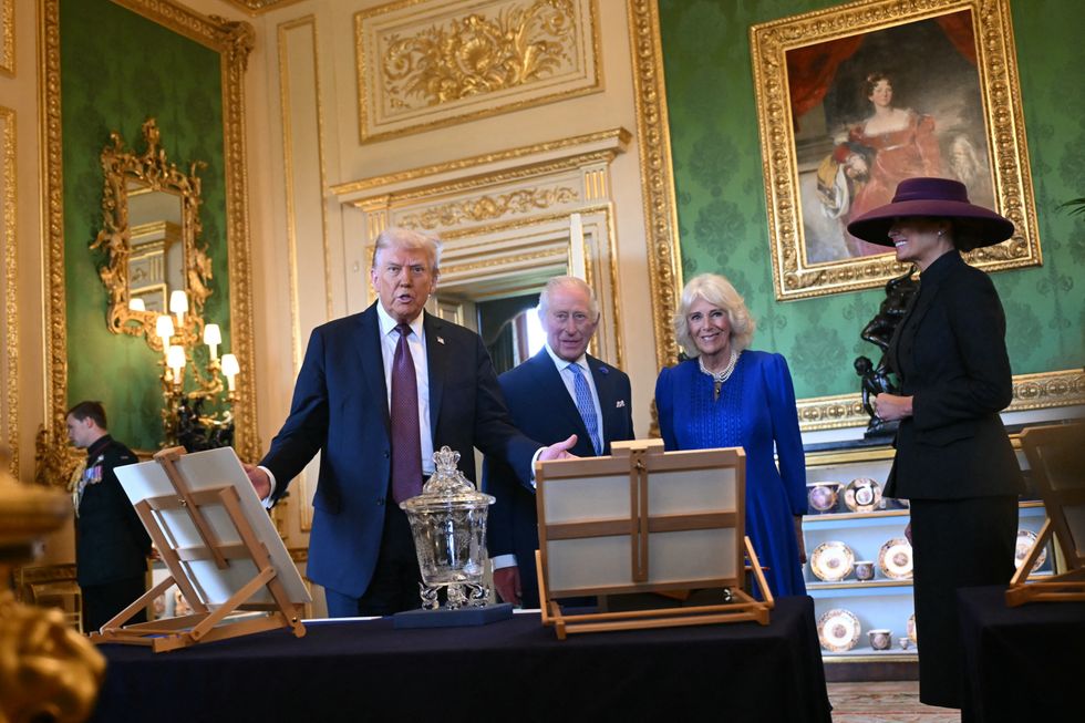 Donald Trump, King Charles and Queen Camilla